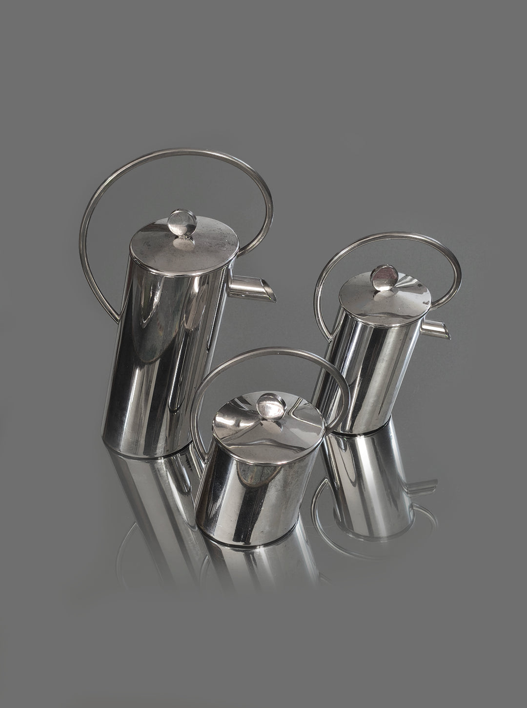 Vintage Kaffeeservice versilbert Set von 3