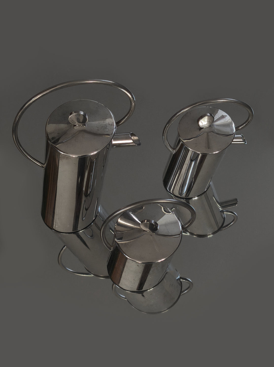 Vintage Kaffeeservice versilbert Set von 3