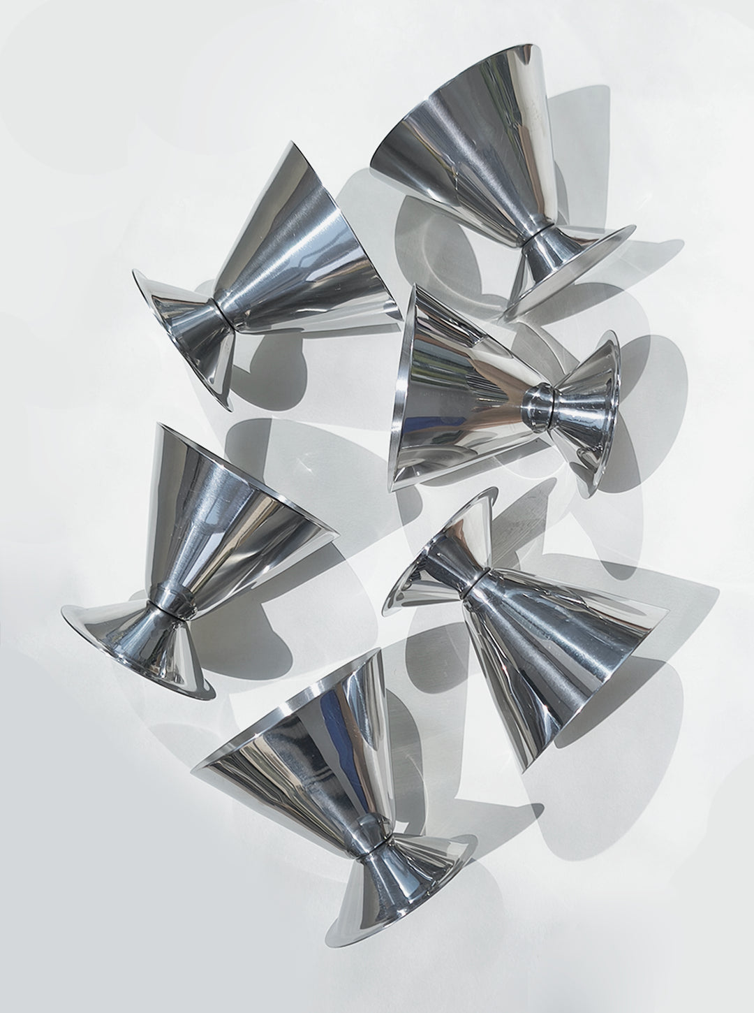 Vintage Becher Set von 6 konisch