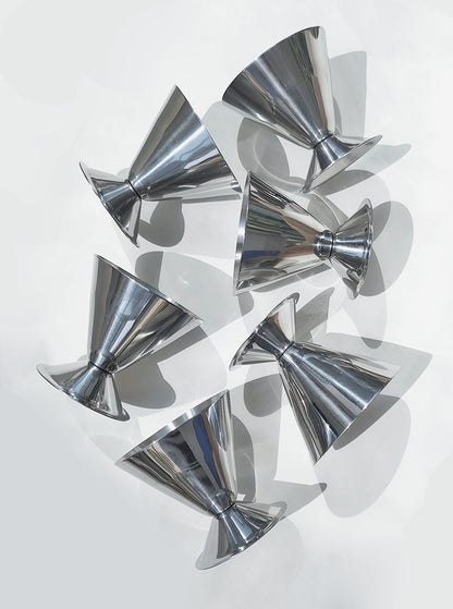 Vintage Becher Set von 6 konisch