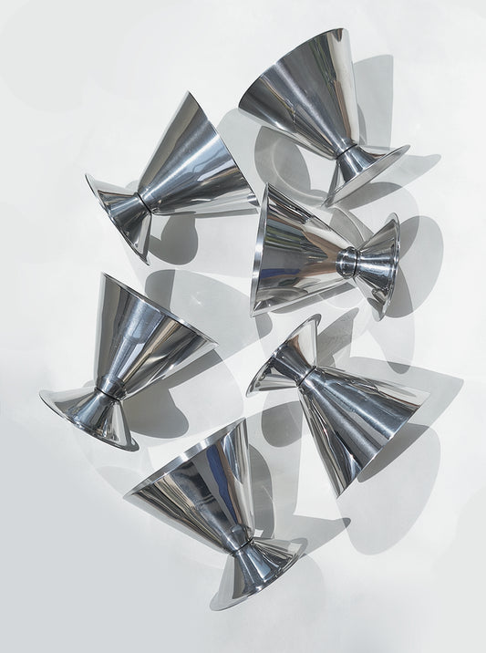 Vintage Becher Set von 6 konisch