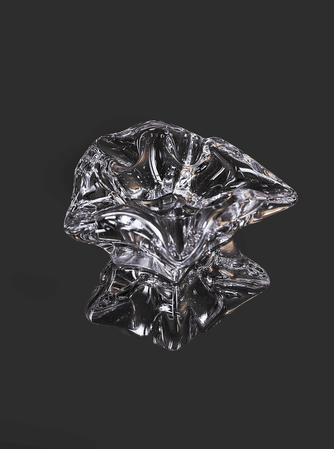 Large ashtray made of heavy glass