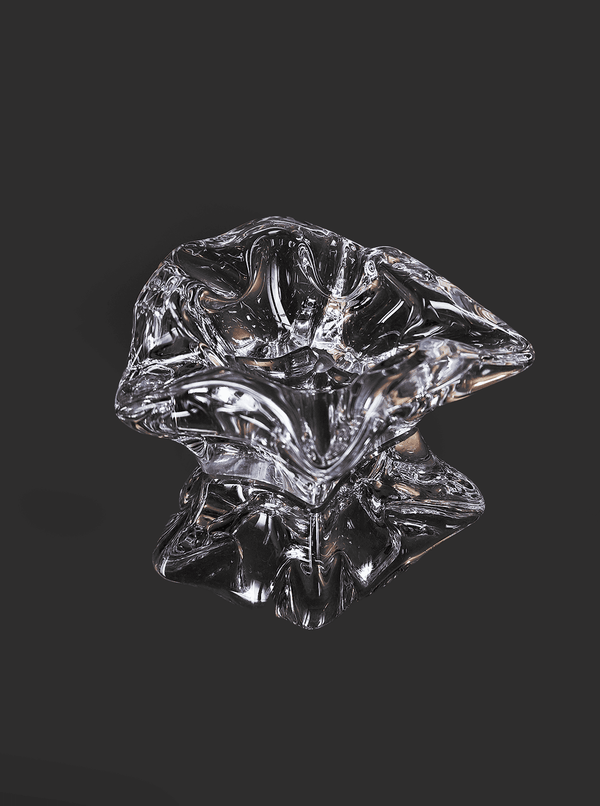 Large ashtray made of heavy glass