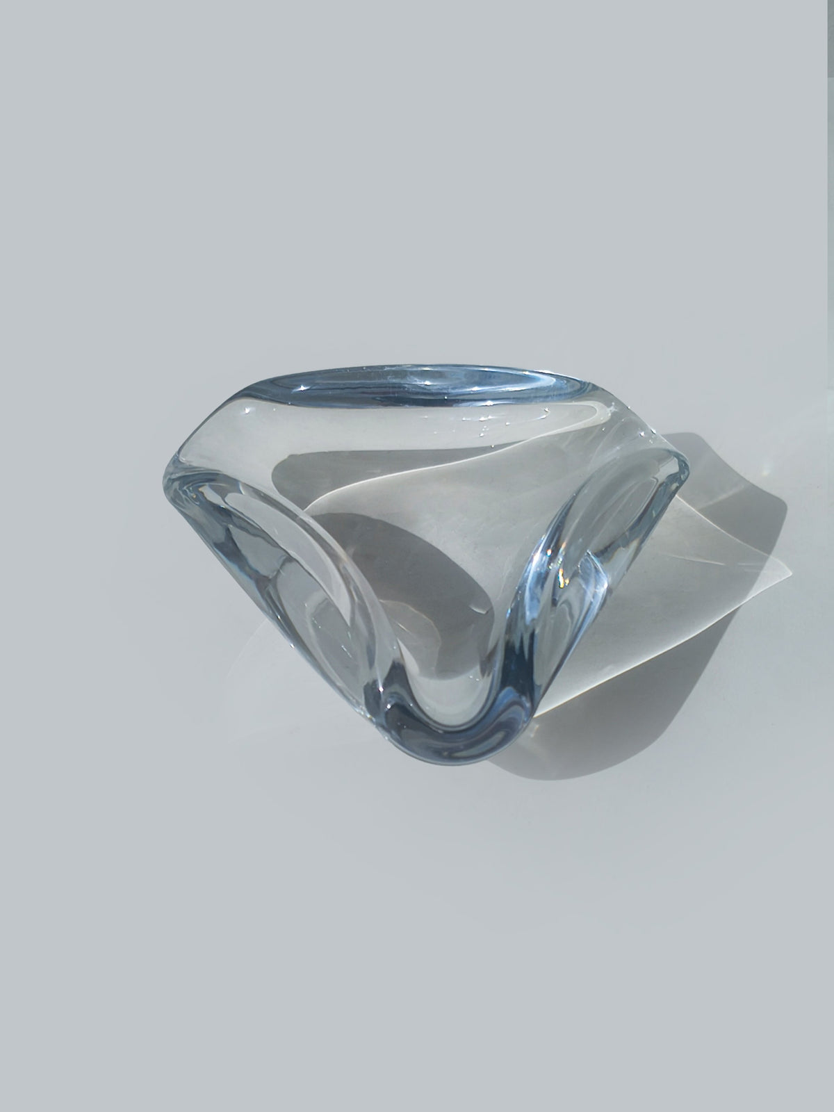 Vintage Aschenbecher "Triangle" von Baccarat, Kristallglas