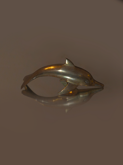 Vintage Delfin-Skulptur von Les Objoies