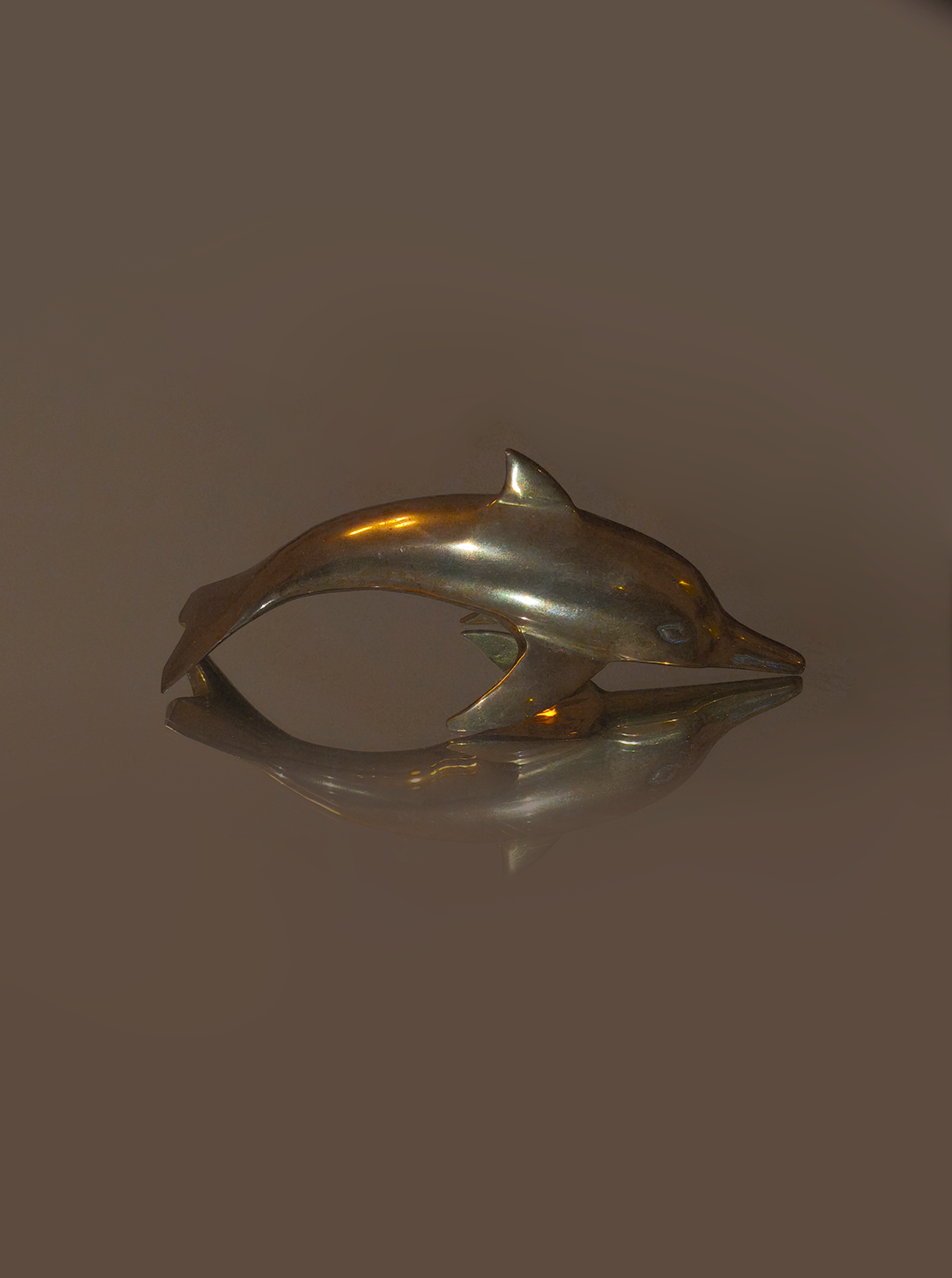 Vintage Delfin-Skulptur von Les Objoies