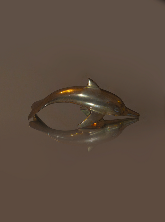 Vintage Delfin-Skulptur von Les Objoies