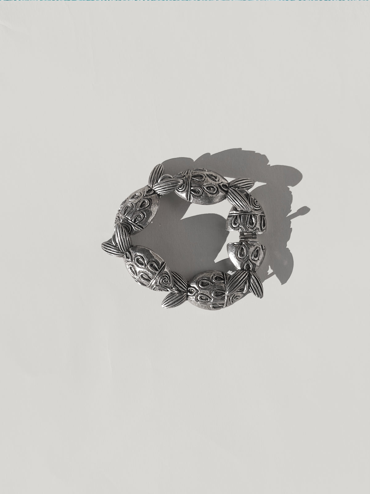 Vintage Armband Fisch Silber