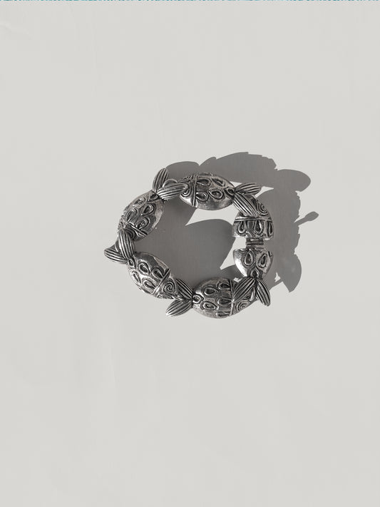 Vintage Armband Fisch Silber