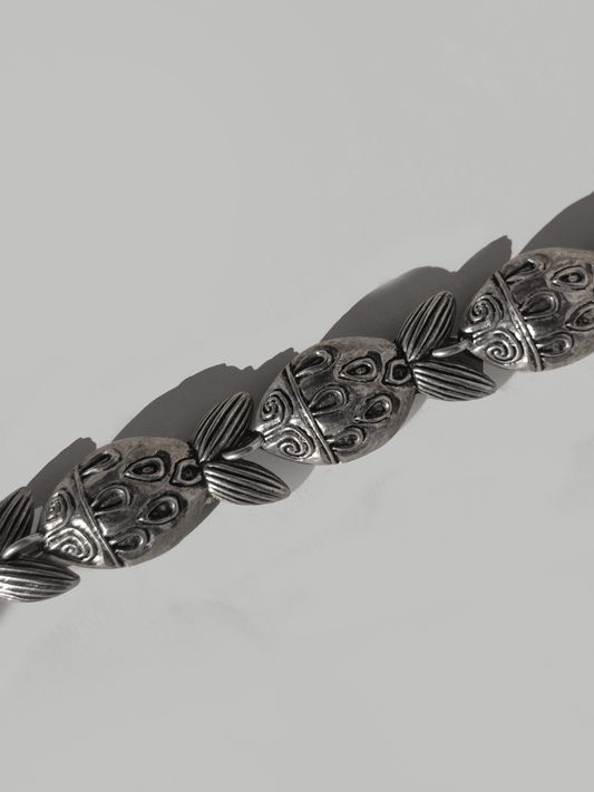 Vintage Armband Fisch Silber