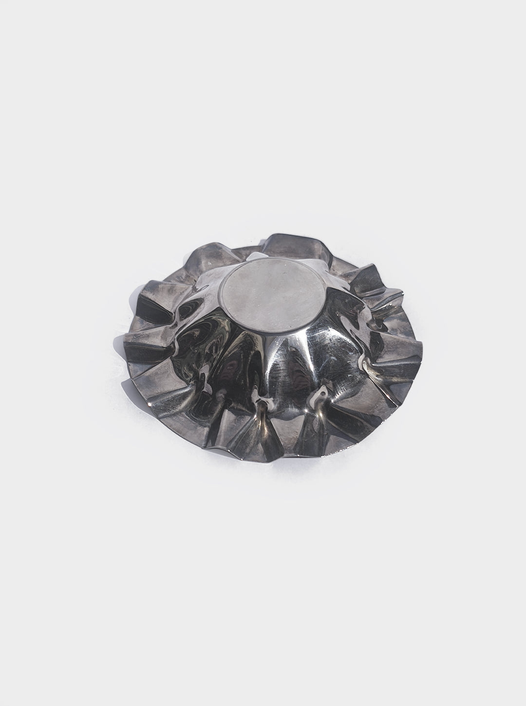 Vintage Vide-poche aus plissiertem Metall