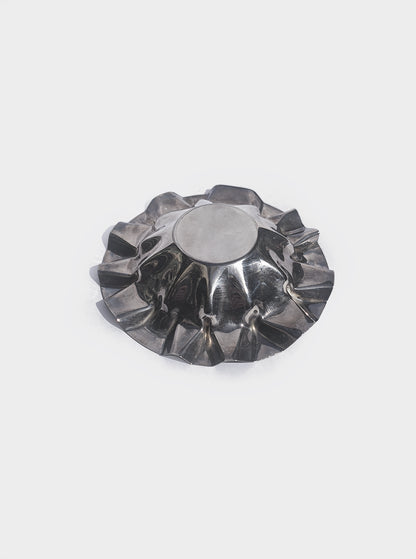 Vintage Vide-poche aus plissiertem Metall