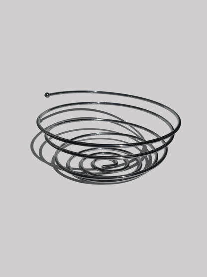 Fruchtschale "Spirale" aus Edelstahl