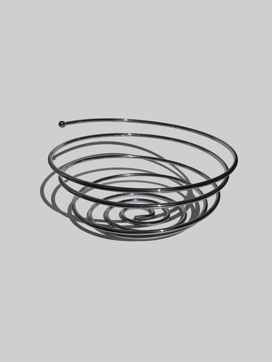 Fruchtschale "Spirale" aus Edelstahl