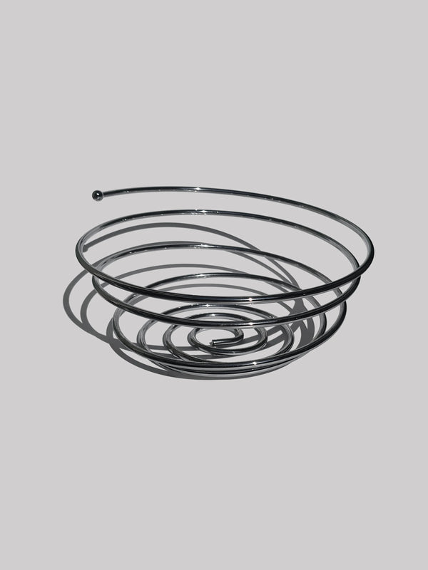 Fruchtschale "Spirale" aus Edelstahl