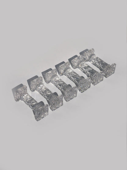 Set von 6 Messerbänkchen aus Glas