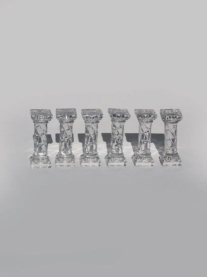 Set von 6 Messerbänkchen aus Glas