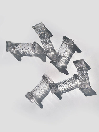 Set von 6 Messerbänkchen aus Glas