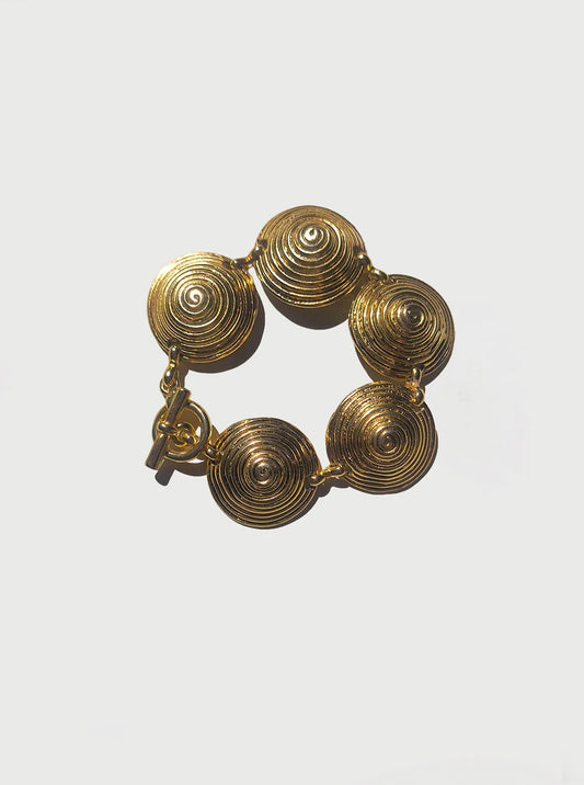 Vintage Armband "Spiral" aus Messing
