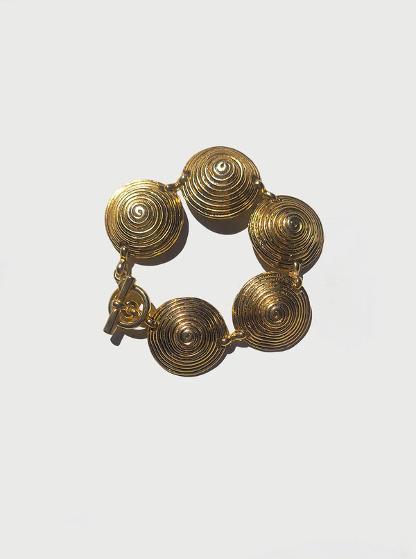 Vintage Armband "Spiral" aus Messing