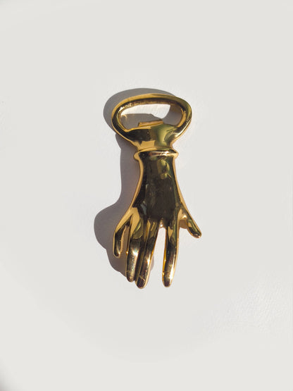 Vintage Flaschenöffner Hand aus Messing