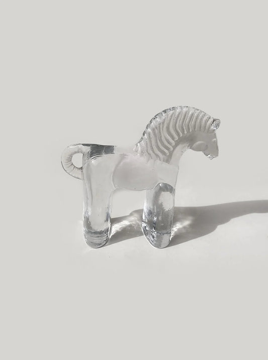 Vintage Glasskulptur "Pferd"