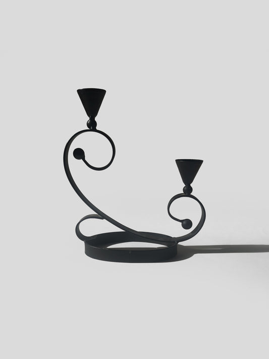 Vintage Kerzenständer Spirale aus Eisen