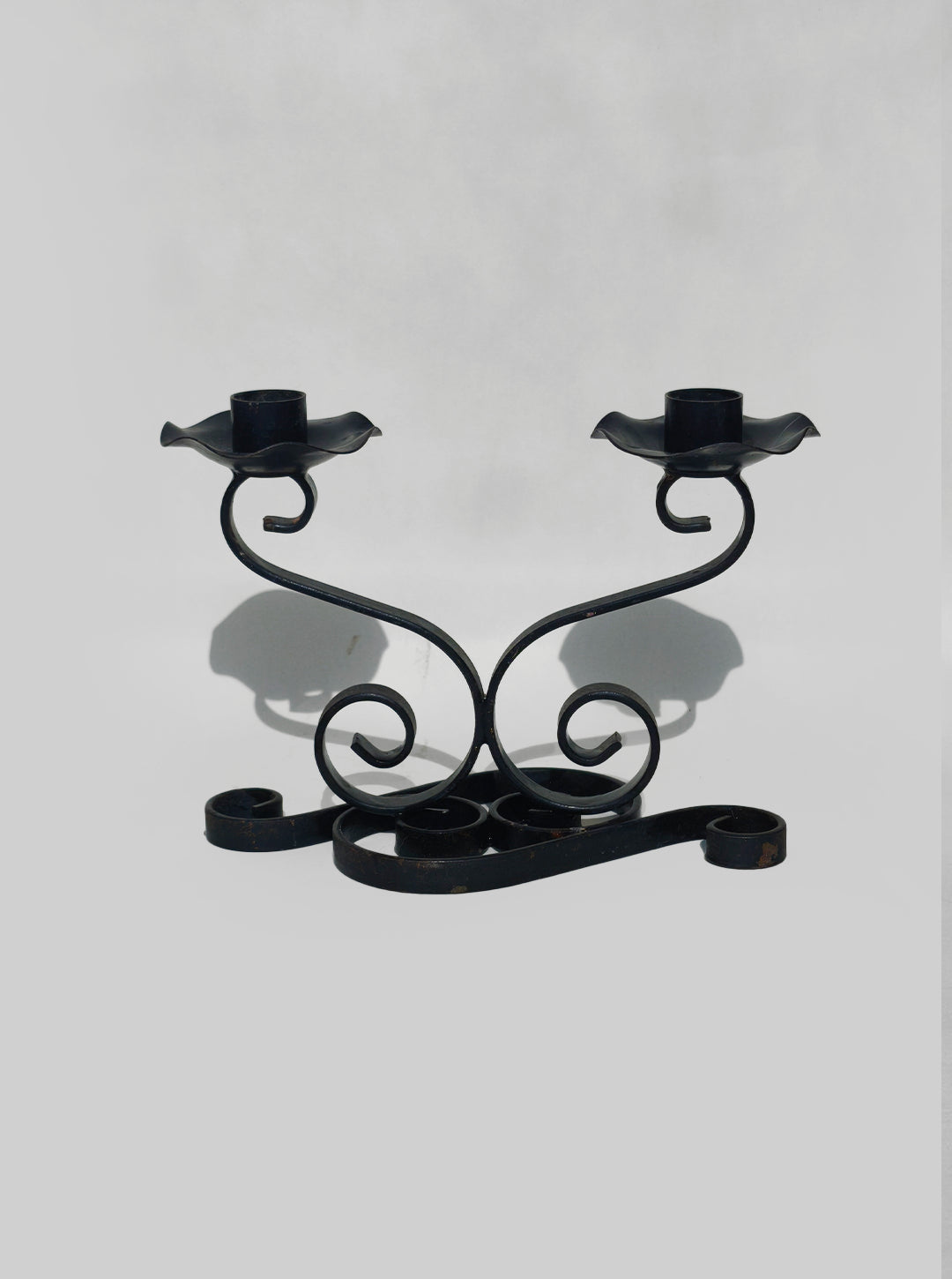 Vintage Kerzenhalter aus Schmiedeeisen