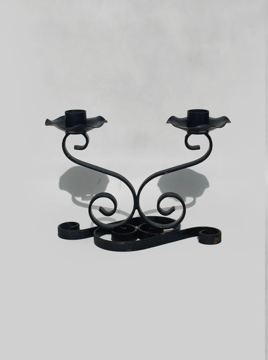 Vintage Kerzenhalter aus Schmiedeeisen