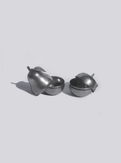Set von 2 Vintage Deko-Dosen "Apfel und Birne"