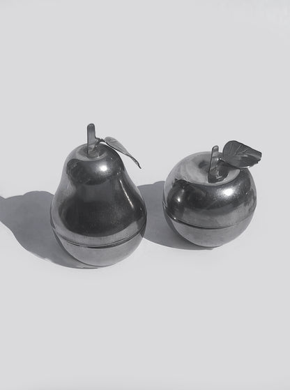 Set von 2 Vintage Deko-Dosen "Apfel und Birne"