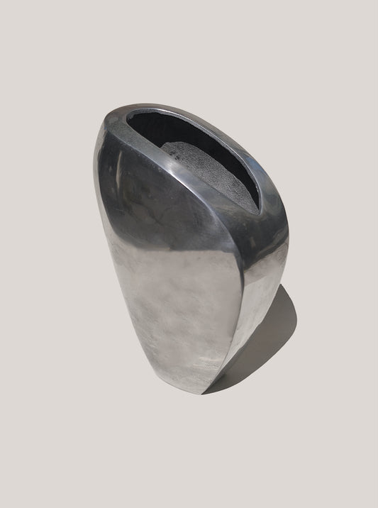 Vintage Vase organisch skulptural, 22 x 14 x 8 cm
