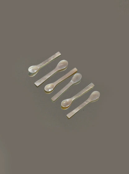 Set von 6 Vintage Löffel aus Perlmutt