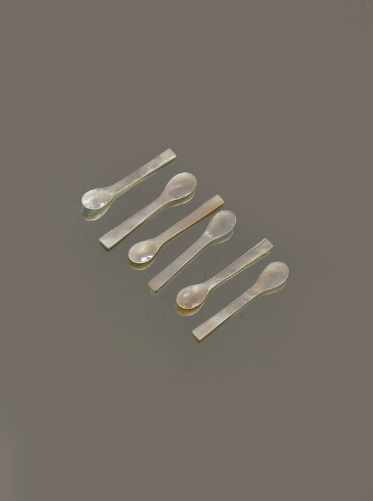 Set von 6 Vintage Löffel aus Perlmutt