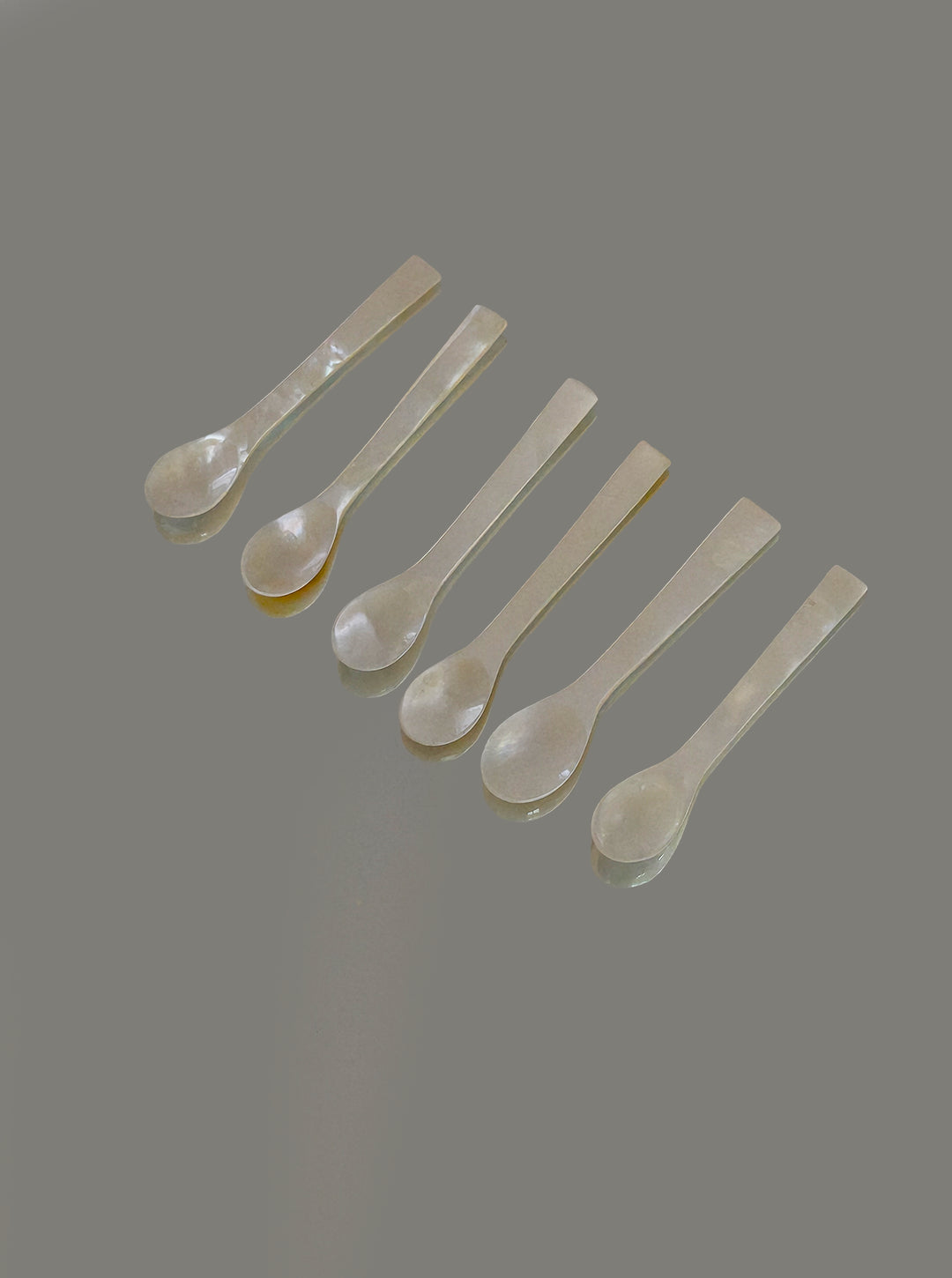 Set von 6 Vintage Löffel aus Perlmutt