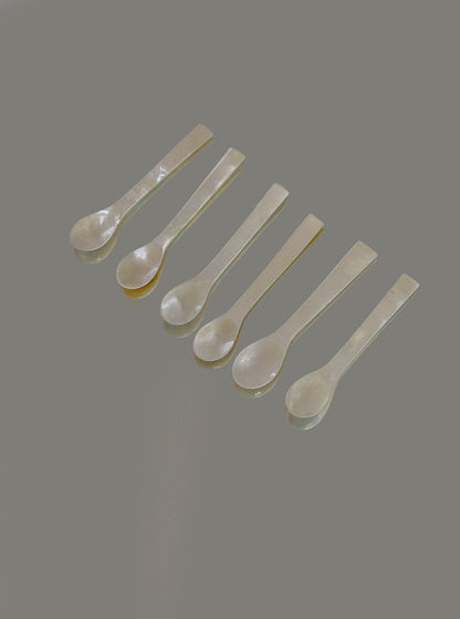 Set von 6 Vintage Löffel aus Perlmutt