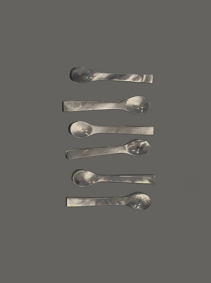 Set von 6 Vintage Löffel aus Perlmutt