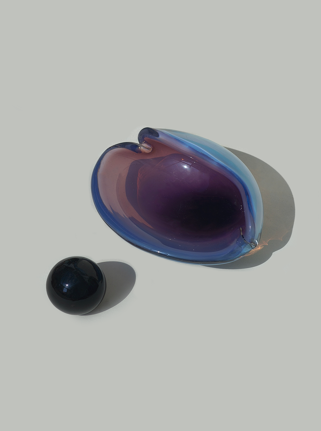 Vintage Schale Murano Clam Shell