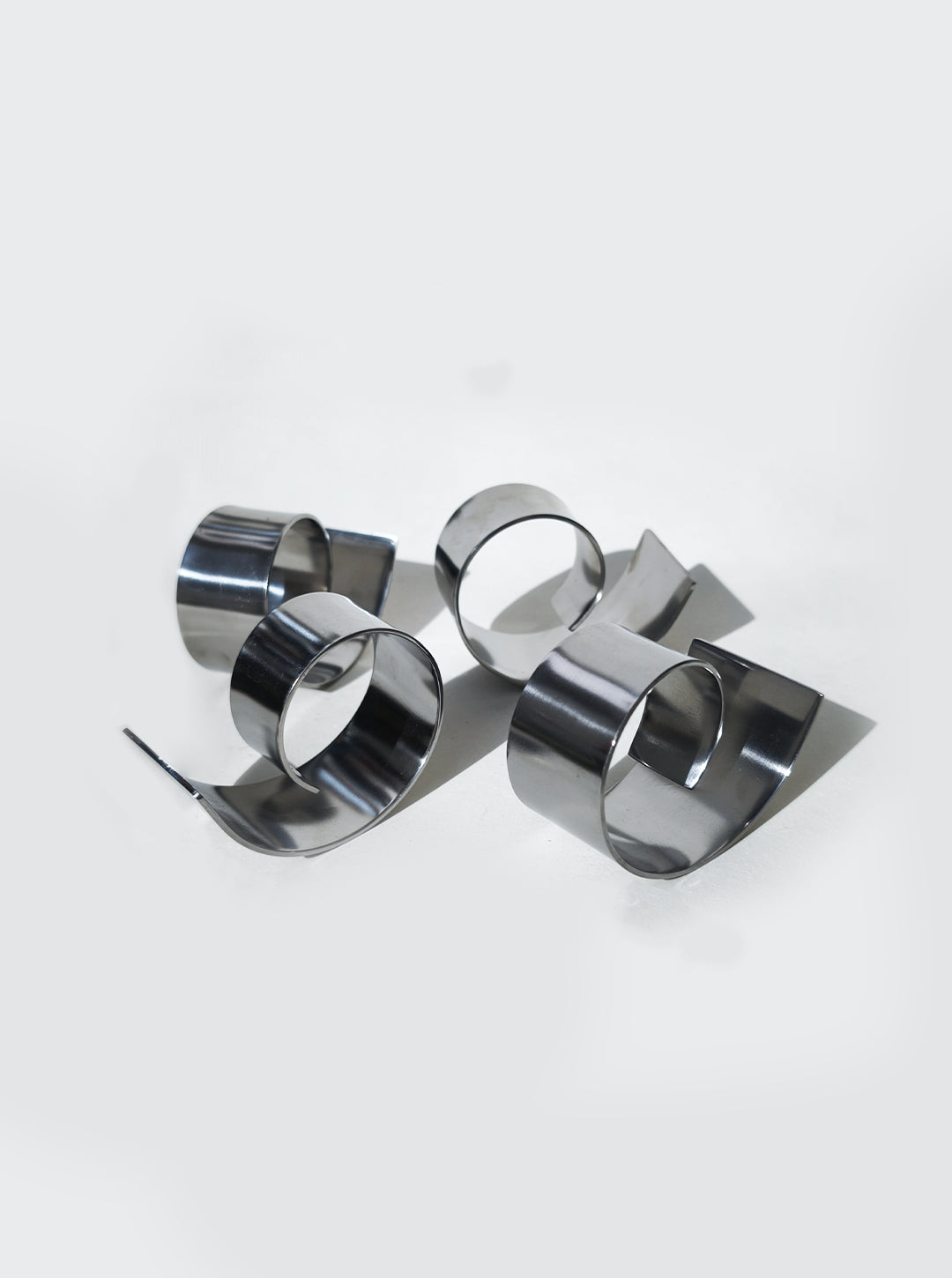 Vintage Serviettenring Set von 4