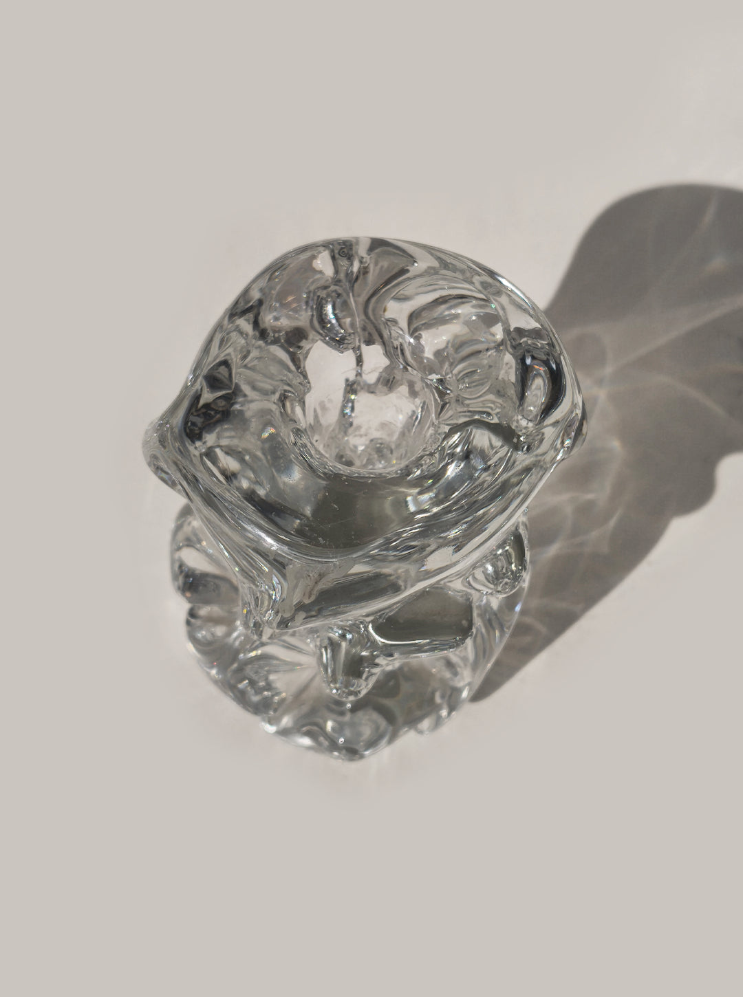 Vintage Kerzenhalter Organic von skulpturaler Form, klar, biomorph