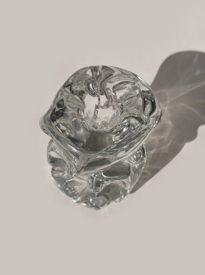 Vintage Kerzenhalter Organic von skulpturaler Form, klar, biomorph