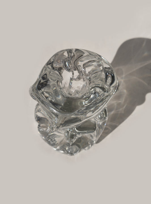 Vintage Kerzenhalter Organic von skulpturaler Form, klar, biomorph