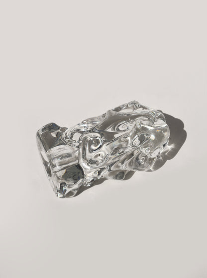 Vintage Kerzenhalter Organic von skulpturaler Form, klar, biomorph