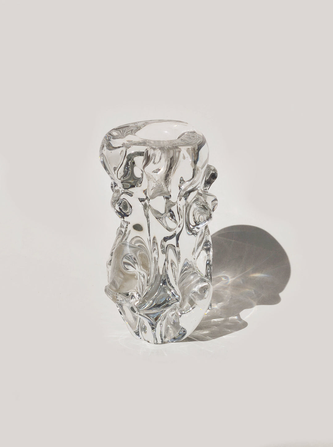 Vintage Kerzenhalter Organic von skulpturaler Form, klar, biomorph
