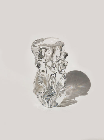 Vintage Kerzenhalter Organic von skulpturaler Form, klar, biomorph