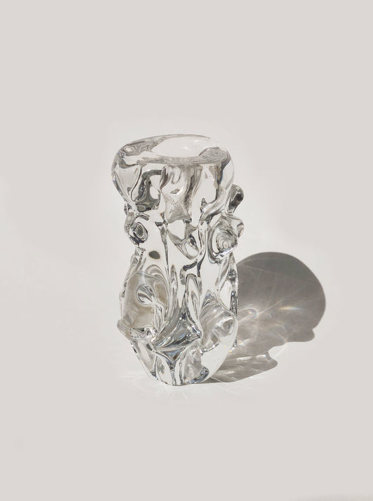 Vintage Kerzenhalter Organic von skulpturaler Form, klar, biomorph