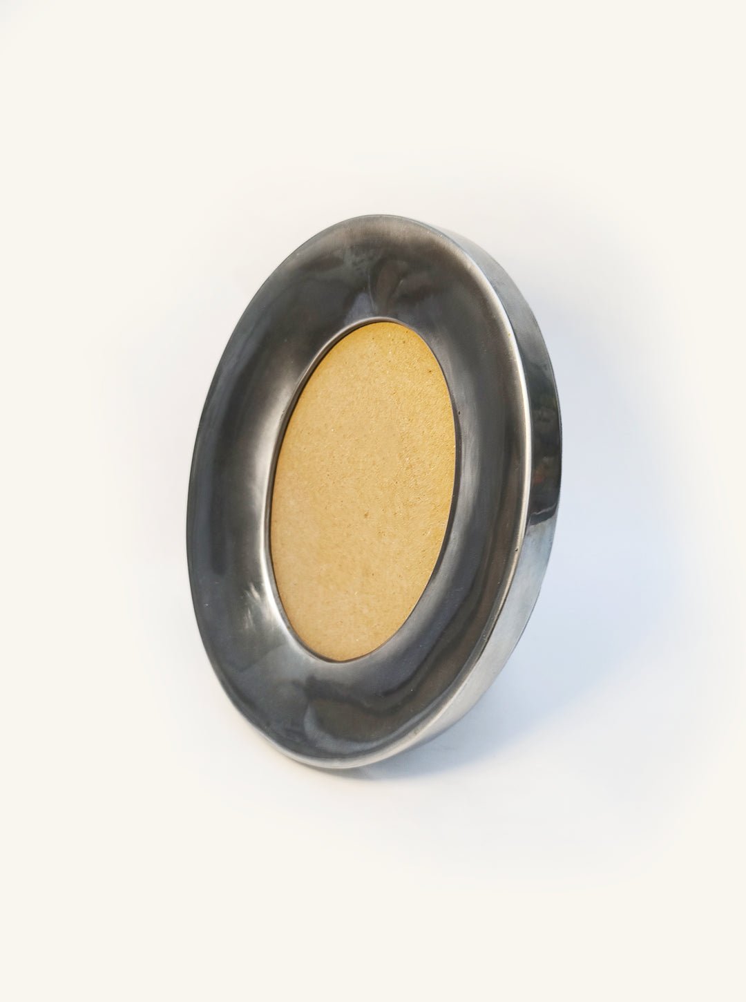 Vintage Rahmen oval Messing 24x19cm