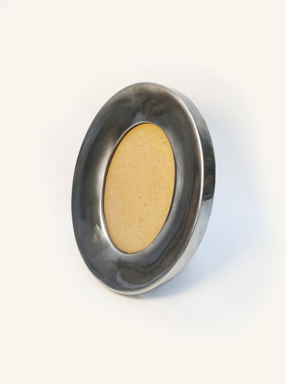 Vintage Rahmen oval Messing 24x19cm