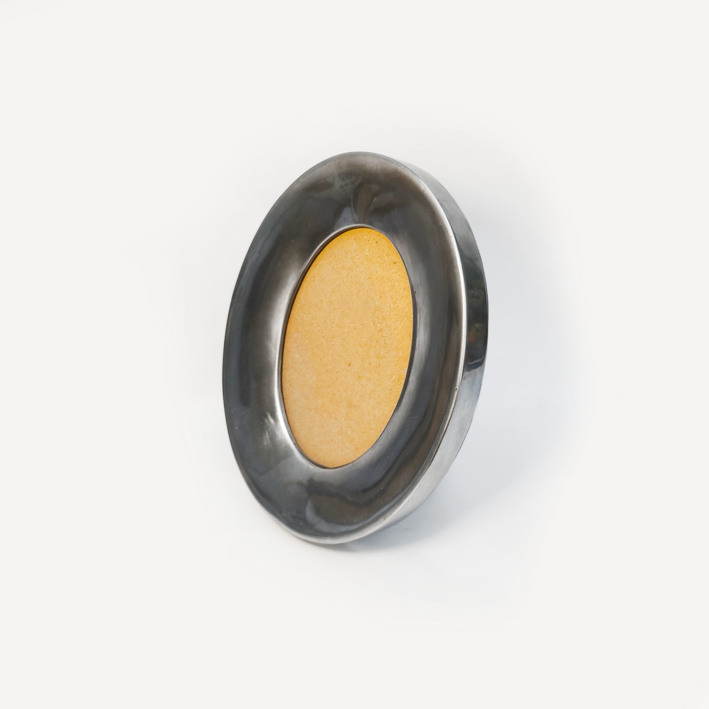 Vintage Rahmen oval Messing 24x19cm