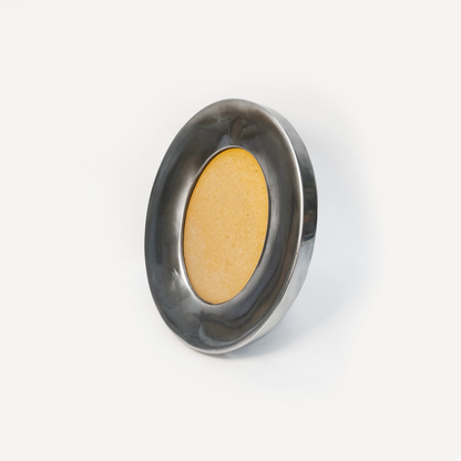 Vintage Rahmen oval Messing 24x19cm